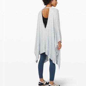 Lululemon Open Minded Wrap Silk Blend Cutout Comfy Soft Cardigan Sweater OS